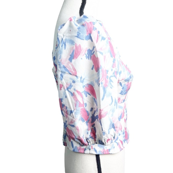 NWT Abercrombie & Fitch Puff Sleeve Sweetheart Neckline Corset Top Size M - Picture 2 of 14